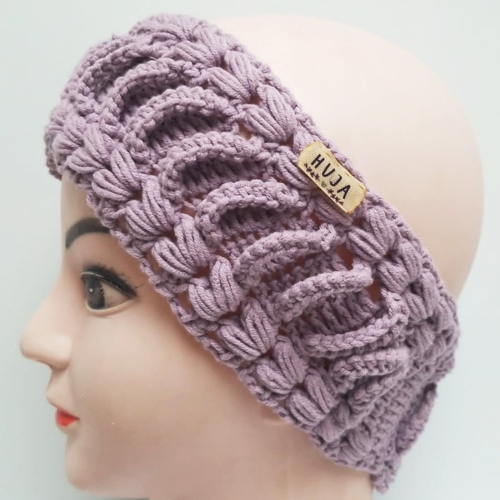Noah Ear Warmer Plum Crochet Headband