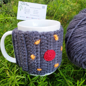 Gray Crochet Mug Cozy
